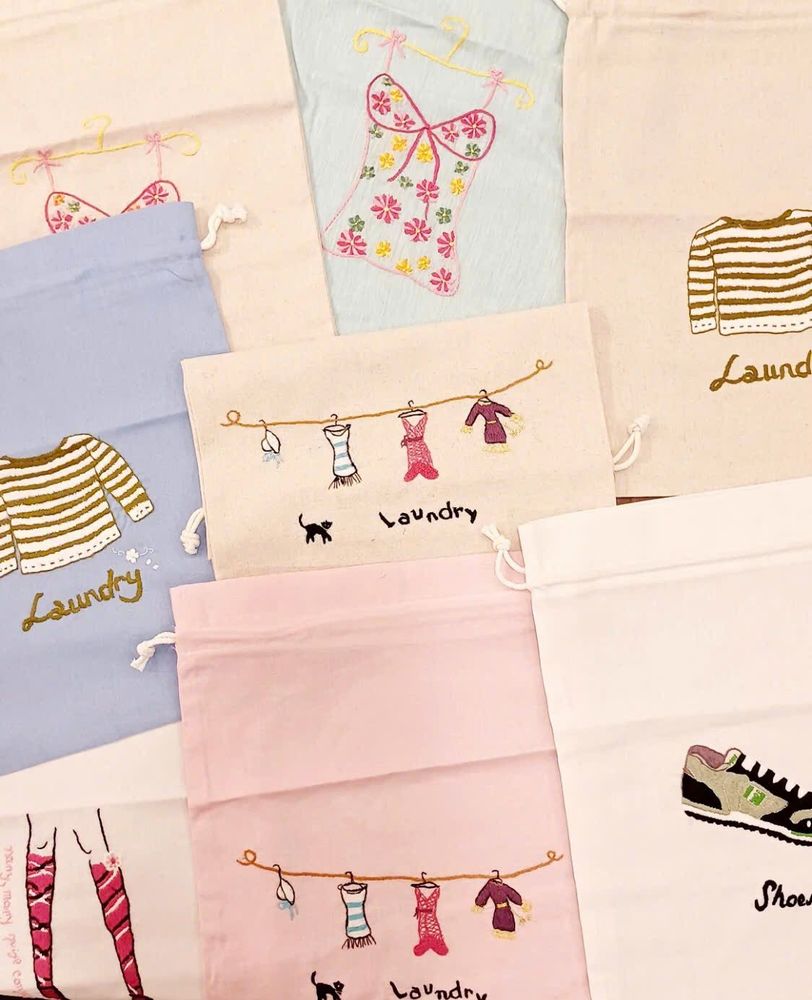 ベトナム刺繍ランドリ~バッグ & シュ~ズバッグ @ ハノイ商店