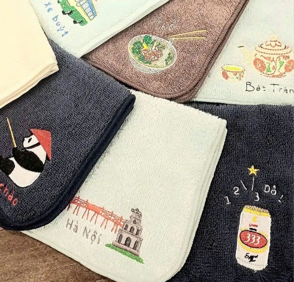 ベトナムホ~チミン発 大人気 刺繍バッグ パンガン ダラン 姉妹ブランドサイゴンチェア~ ハンドタオル & ミニタオル いよいよ再入荷 @ ハノイ商 店